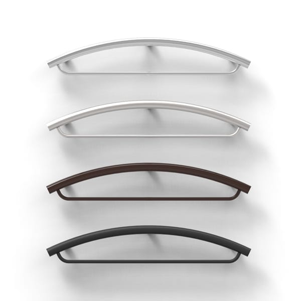 The Invisia Towel Bar in all 4 finishes