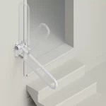 A PT Rail Angled is installed next to a doorway with stairs.