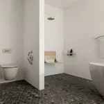 Plus products and a invisia SerenaSeat in a bathroom